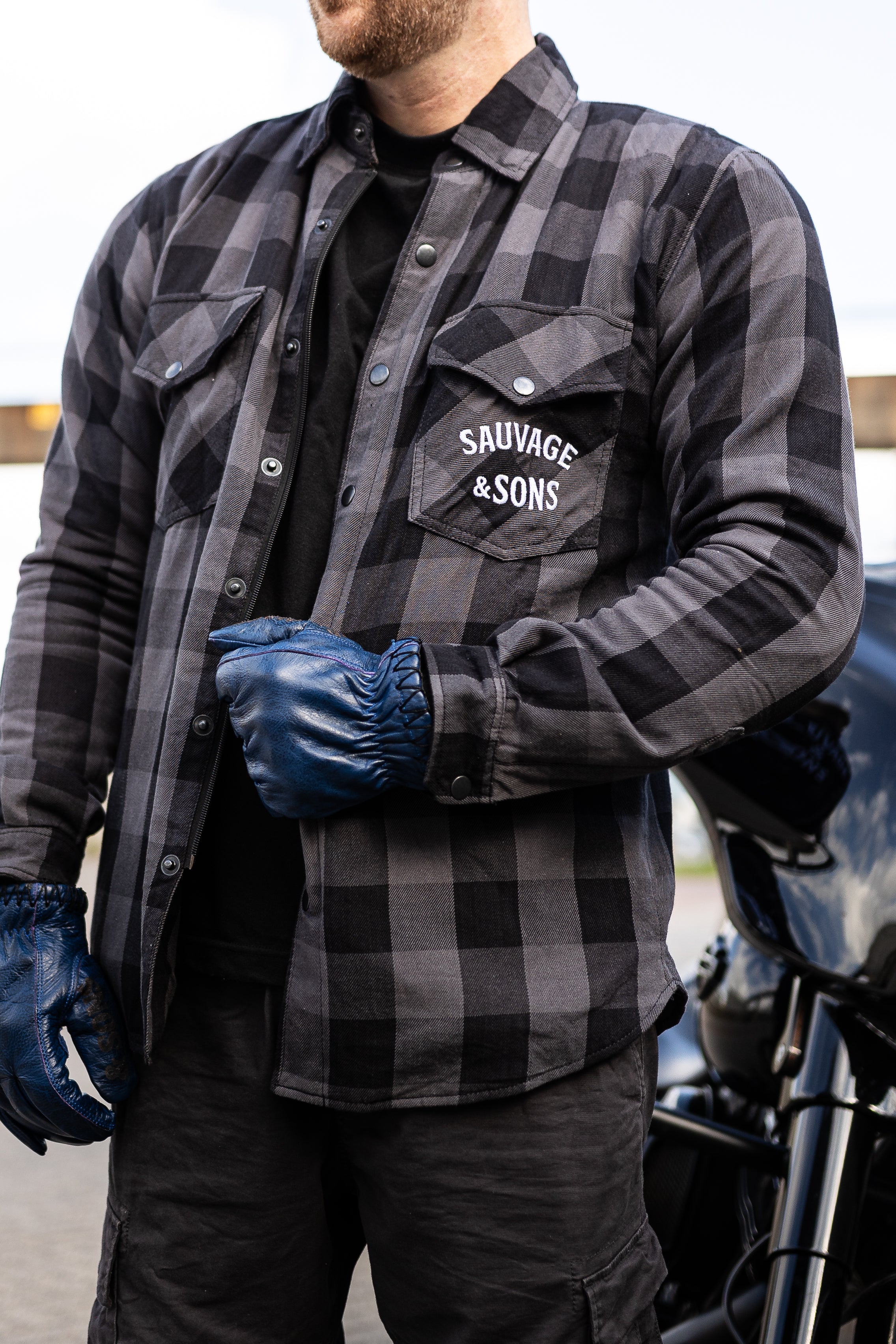 Flannel Motorcycle Jacket with Aramid Protection | Sauvage & Sons