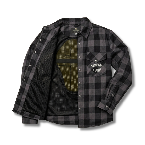 Flannel Motorcycle Jacket with Aramid Protection | Sauvage & Sons