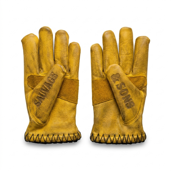 Vintage Motorcycle Gloves – Yellow Leather Riding Gloves | Sauvage