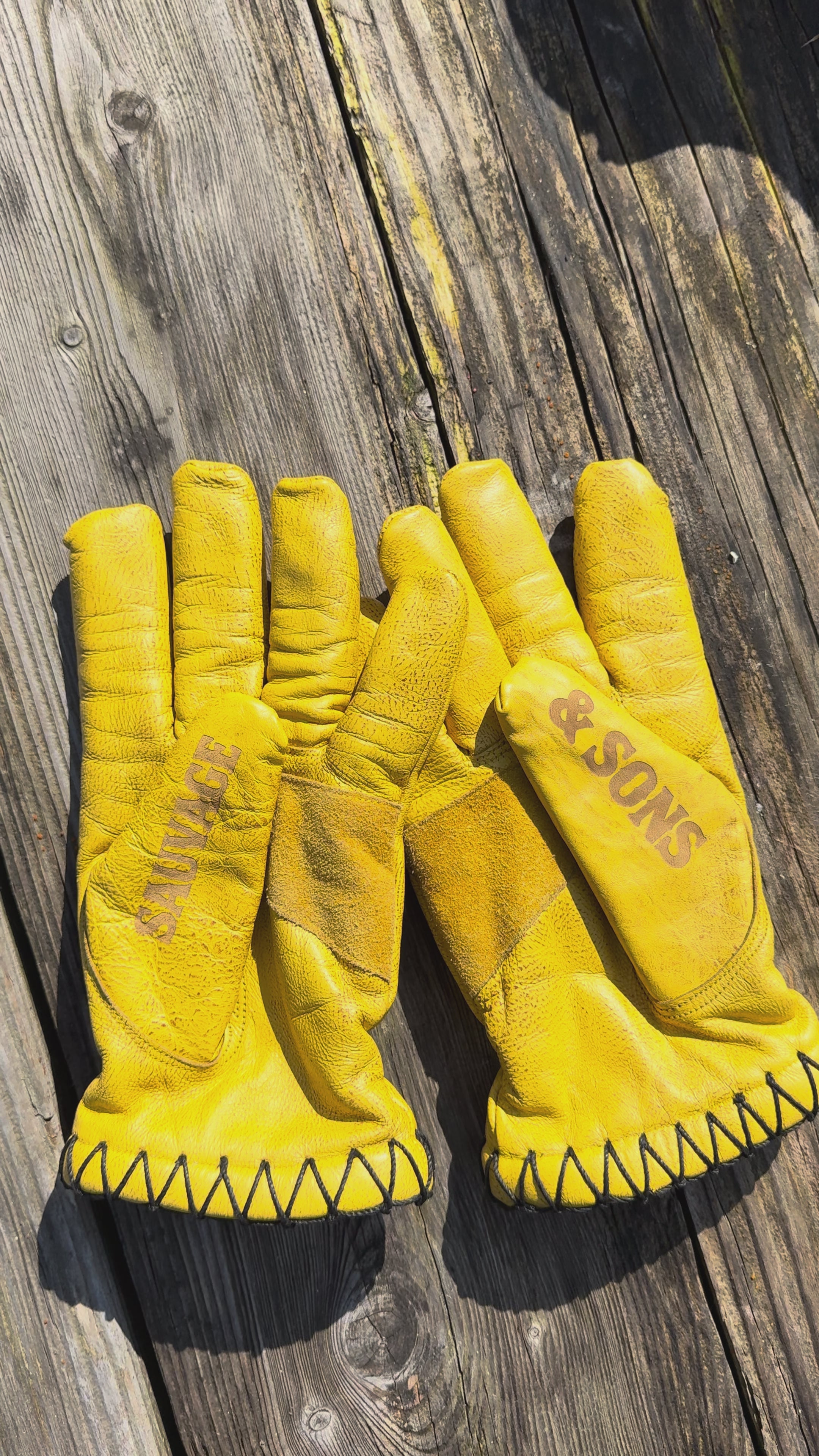 Vintage Motorcycle Gloves – Yellow Short Leather Riding Gloves